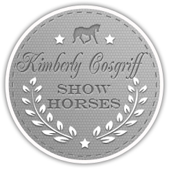 KimberlyCosgriffShowHorsesGrayBadgeLogo+website-design-Iowa